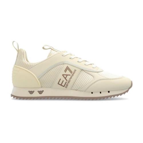 Emporio Armani EA7 Sportskor med logotyp Beige, Dam