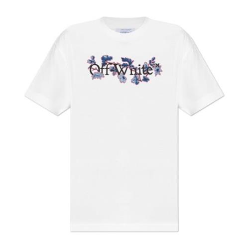 Off White T-shirt med logotyp White, Dam