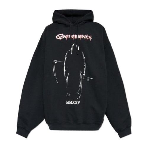 Vetements Logo Hoodie Black, Herr