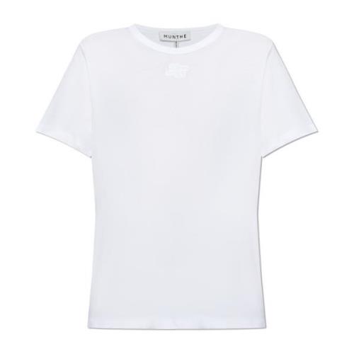 Munthe T-shirt med logotyp White, Dam