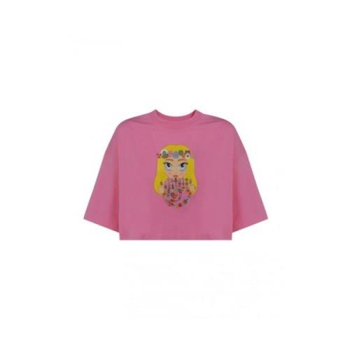 Chiara Ferragni Collection Kortärmad T-shirt Pink, Dam