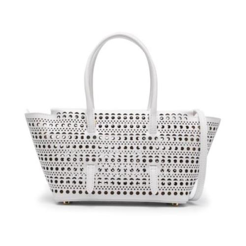 Alaïa Vit Slät Korn Trapezväska White, Dam