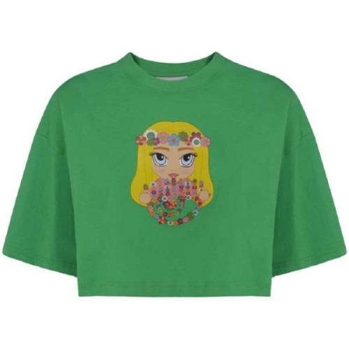 Chiara Ferragni Collection Kortärmad T-shirt Green, Dam