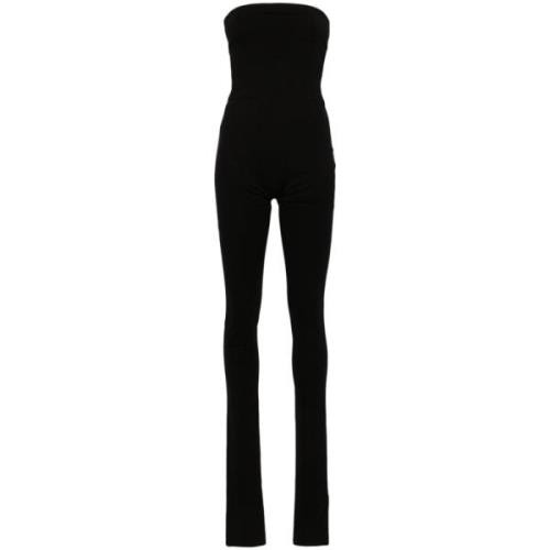 The Attico Svarta Strapless Skinny Cut Byxor Black, Dam