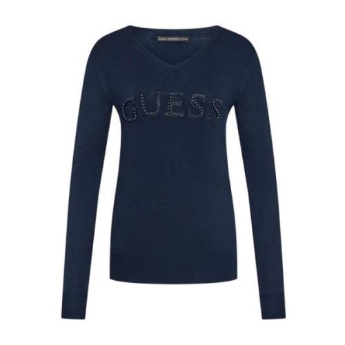 Guess Rundhals T-shirt Blue, Dam