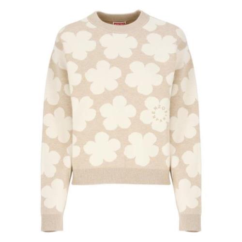 Kenzo Beige Sweater med Hana Dots Mönster Beige, Dam