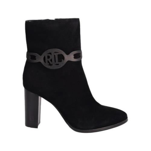 Ralph Lauren Elegant Klack Ankelboots Black, Dam