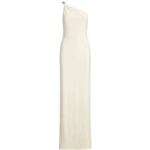 Ralph Lauren Elegant Lång Klänning White, Dam