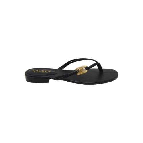 Ralph Lauren Flip Flop Sandaler Black, Dam