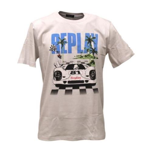 Replay Kortärmad T-shirt White, Herr