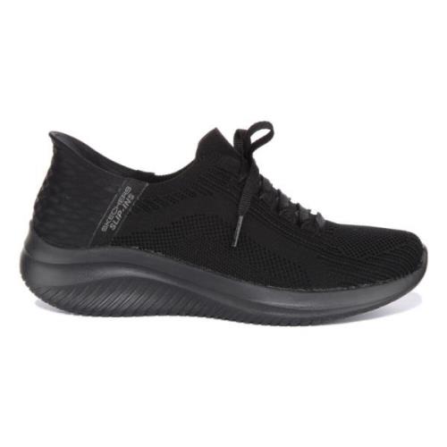 Skechers Ultra Flex 3.0 Smooth Step Trainers Black, Dam