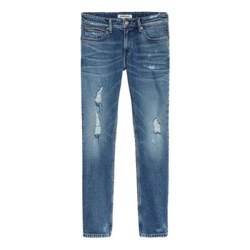 Tommy Jeans Slim-fit Denim Byxor Blue, Herr