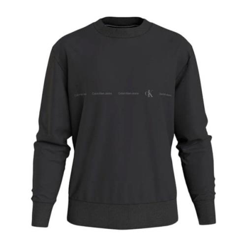 Calvin Klein Jeans Rundhalsad sweatshirt Black, Herr