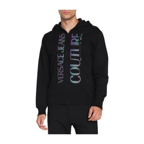 Versace Jeans Couture Sweatshirt med dragkedja Black, Herr