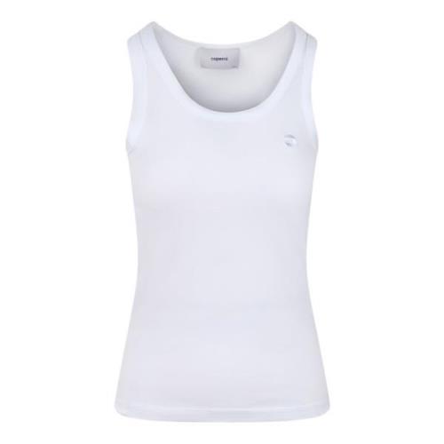 Coperni Logo Tank Top Lätt Jersey Ss24 White, Dam