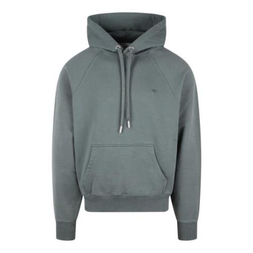 Ami Paris Hjärta Hoodie Fw24 Boxy Fit Brodyr Gray, Herr