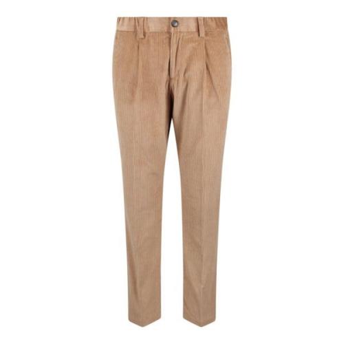 Herno Mjuka Stretch Corduroy Chino Byxor Brown, Herr