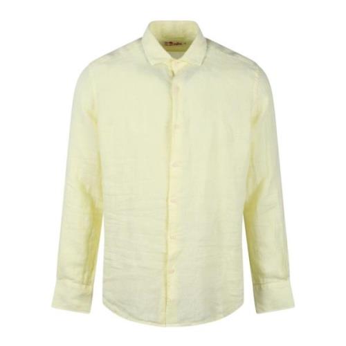 MC2 Saint Barth Linneskjorta Regular Fit Spetskrage Yellow, Herr