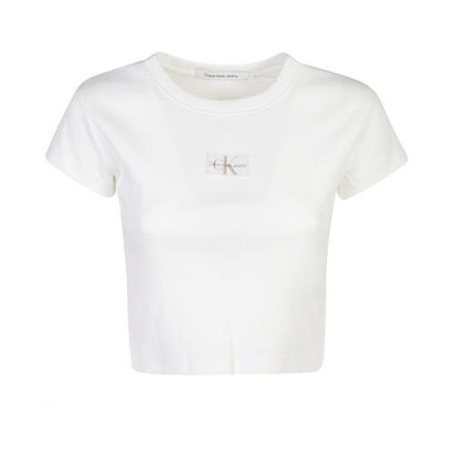 Calvin Klein Jeans Vita T-shirts och Polos White, Dam