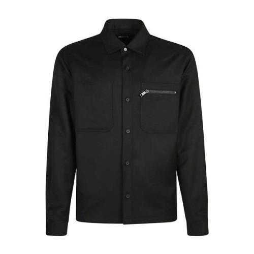 Ermenegildo Zegna Svarta Skjortor för Män Black, Herr