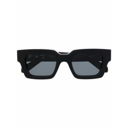 Off White Svarta Virgil Square-Frame Solglasögon Black, Unisex