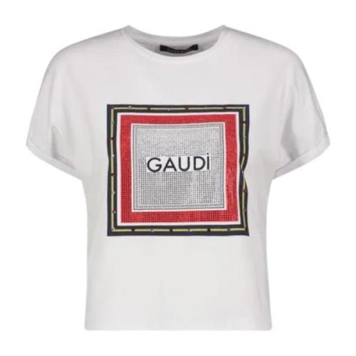 Gaudi Kortärmad T-shirt White, Dam