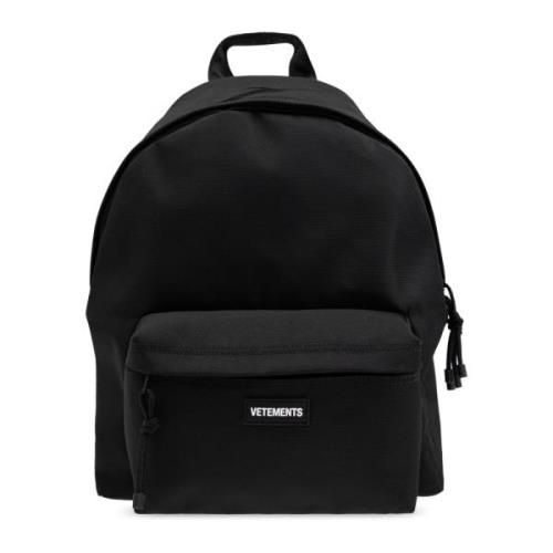 Vetements Ryggsäck med logotyp Black, Unisex