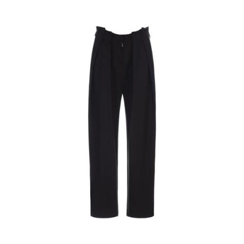 Off White Straight Trousers Black, Dam