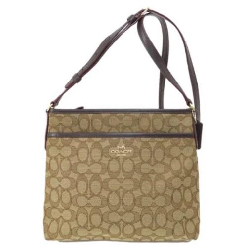 Coach Pre-owned Pre-owned Canvas axelremsvskor Brown, Dam