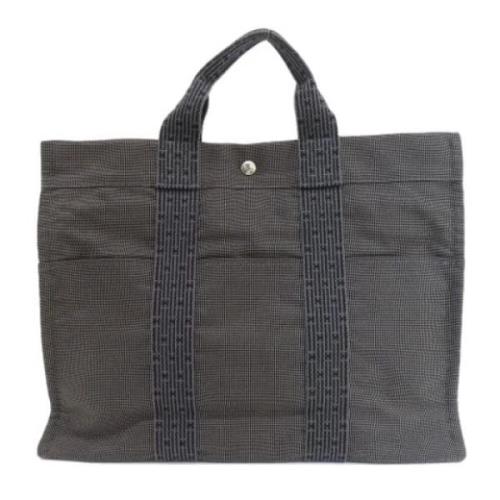 Hermès Vintage Pre-owned Canvas handvskor Gray, Dam