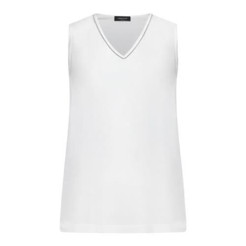 Fabiana Filippi Vit Topp Elegant Stil White, Dam