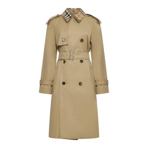 Burberry Dubbelknäppt Trenchcoat Beige, Dam