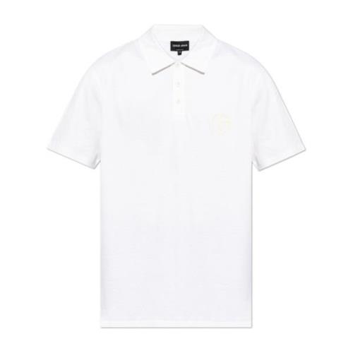 Giorgio Armani Polo med broderad logotyp White, Herr