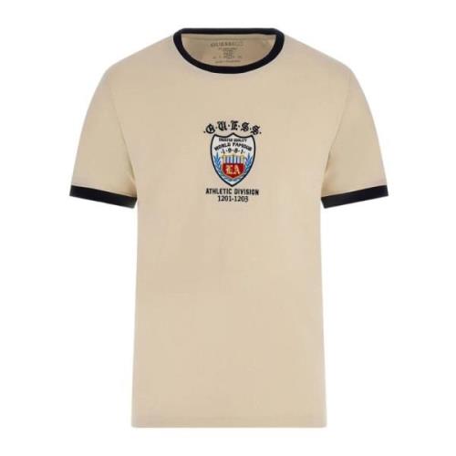 Guess Kortärmad T-shirt Beige, Herr