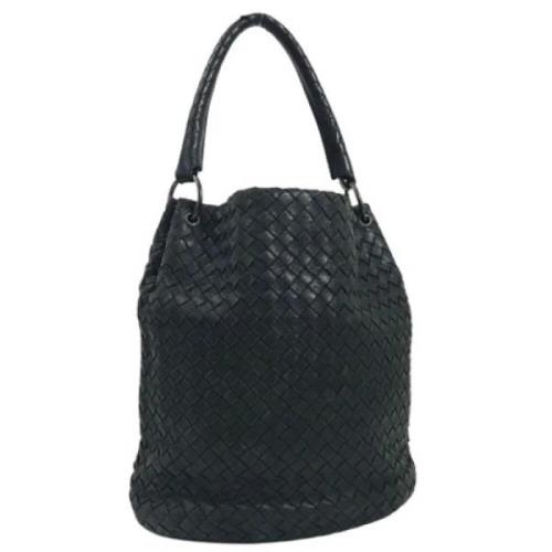 Bottega Veneta Vintage Förhandsägd Svartläder Bottega Veneta Axelväska...