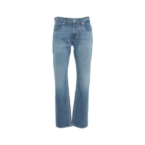 7 For All Mankind Blå Jeans The Straight Underline Blue, Herr