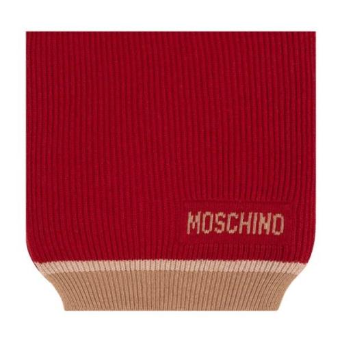 Moschino Halsduk med logotyp Red, Unisex