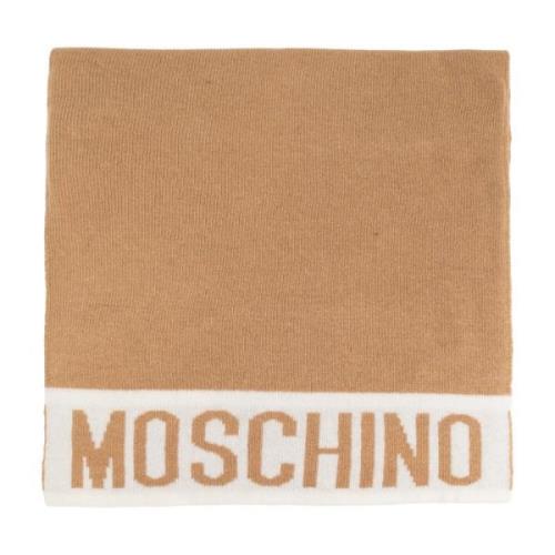 Moschino Halsduk med logo Beige, Unisex