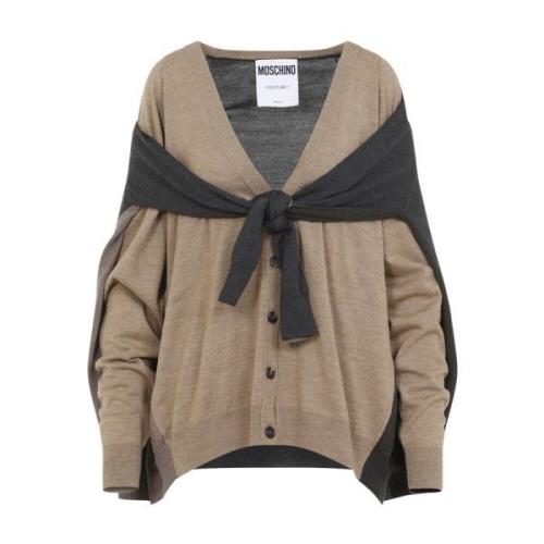 Moschino Beige Cardigan Sweater Beige, Dam