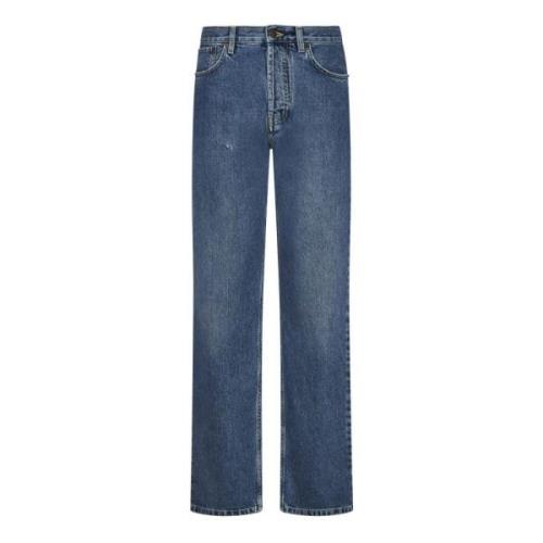 Moschino Blå Straight Leg Jeans Aw24 Blue, Dam