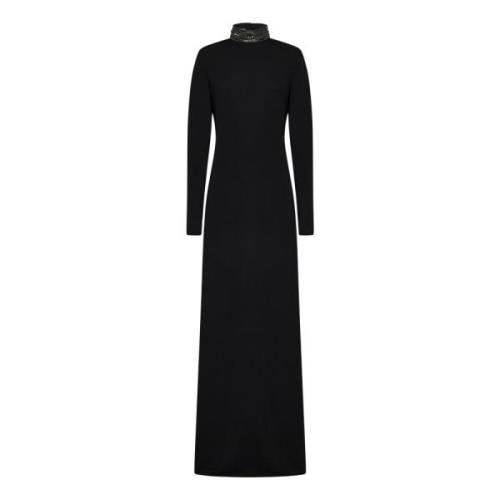 Alberta Ferretti Svart Elegans Klänning Aw24 Black, Dam