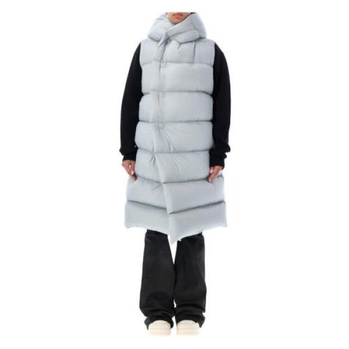 Rick Owens Ljusblå Puffer Ytterkläder Aw24 Blue, Dam