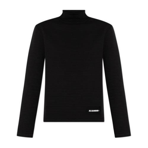 Jil Sander Topp med logotyp Black, Dam