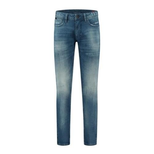 Pure Path Mid Blue Denim Jeans Blue, Herr