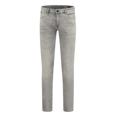 Pure Path Sliten Grå Denim Jeans Gray, Herr