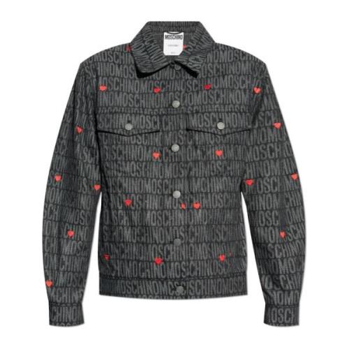 Moschino Jacka med broderat mönster Gray, Dam