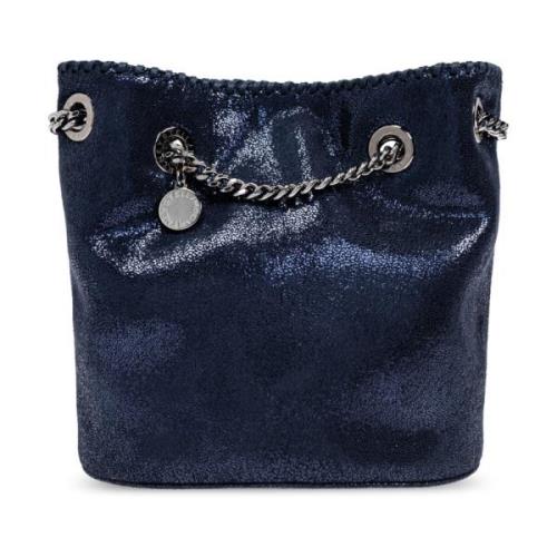 Stella McCartney Eco Shiny axelväska Blue, Dam