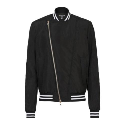 Balmain Nylon bomberjacka Black, Herr