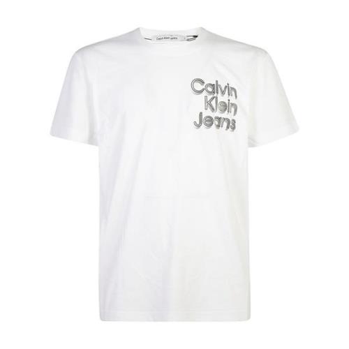 Calvin Klein Jeans Vit T-shirt med cK jeans logo White, Herr