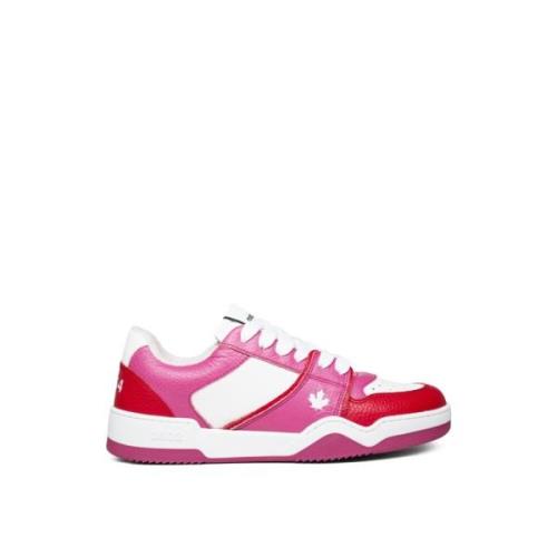 Dsquared2 Leaf Logo Sneakers Vit/Fuxia/Röd Multicolor, Dam